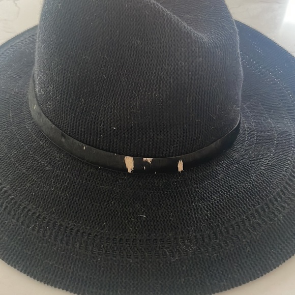 COPY - NWT Wyeth Anthropologie Packable Rancher Black Fedora Straw Hat - Picture 2 of 5